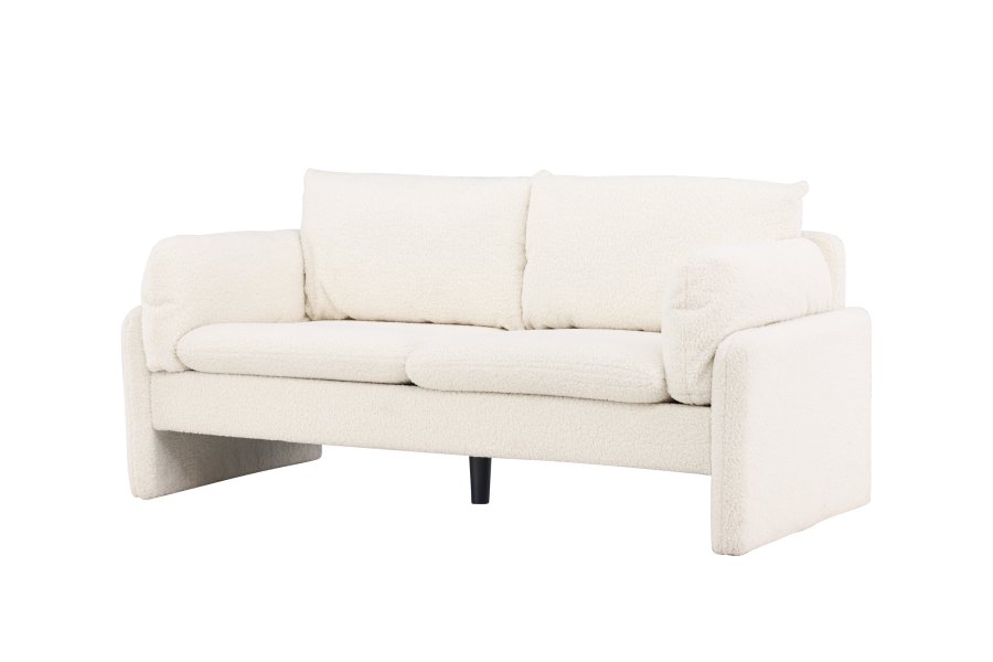 VENTURE DESIGN Vindel 2 pers. sofa - hvid polyester bamsestof