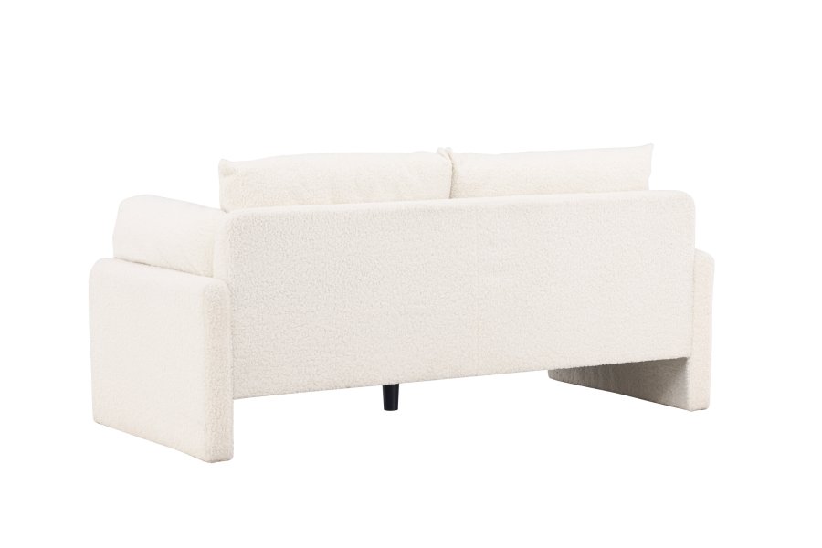 VENTURE DESIGN Vindel 2 pers. sofa - hvid polyester bamsestof