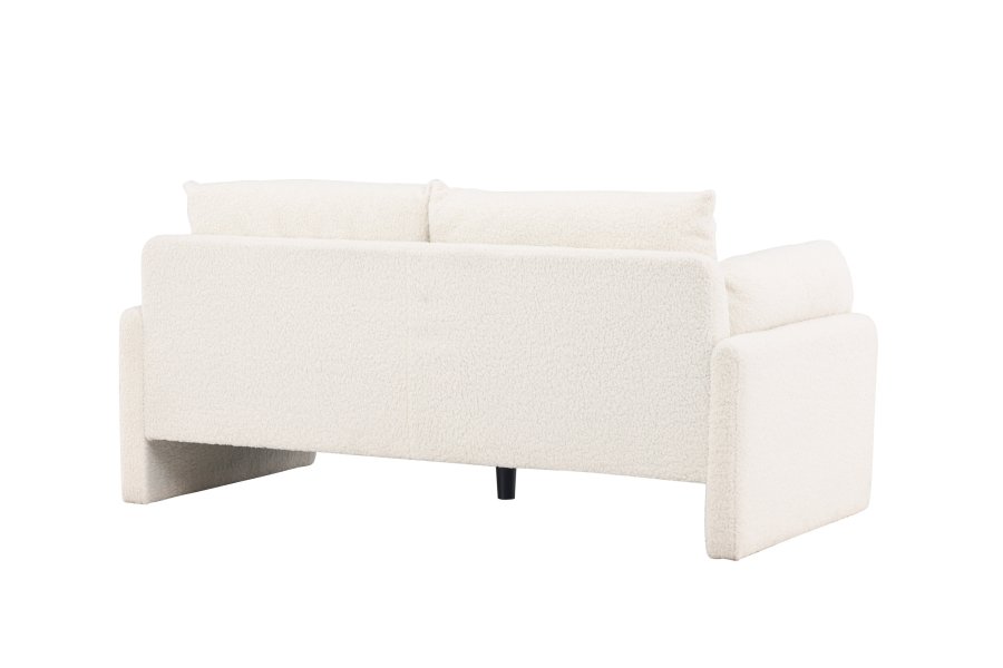 VENTURE DESIGN Vindel 2 pers. sofa - hvid polyester bamsestof