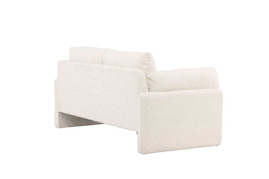VENTURE DESIGN Vindel 2 pers. sofa - hvid polyester bamsestof