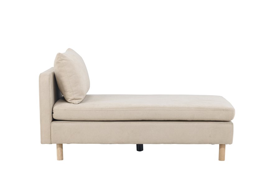 VENTURE DESIGN Zero daybed - beige polyester og natur gummitr