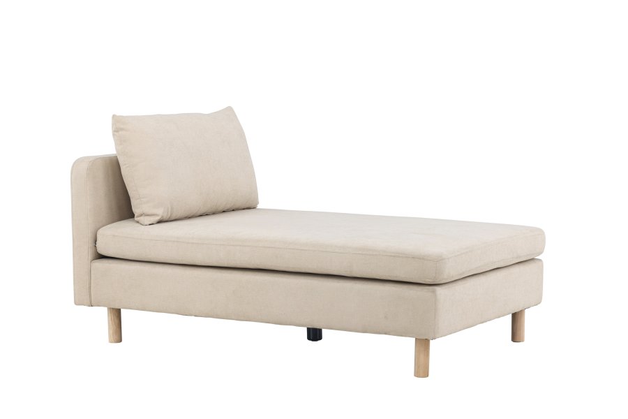 VENTURE DESIGN Zero daybed - beige polyester og natur gummitr