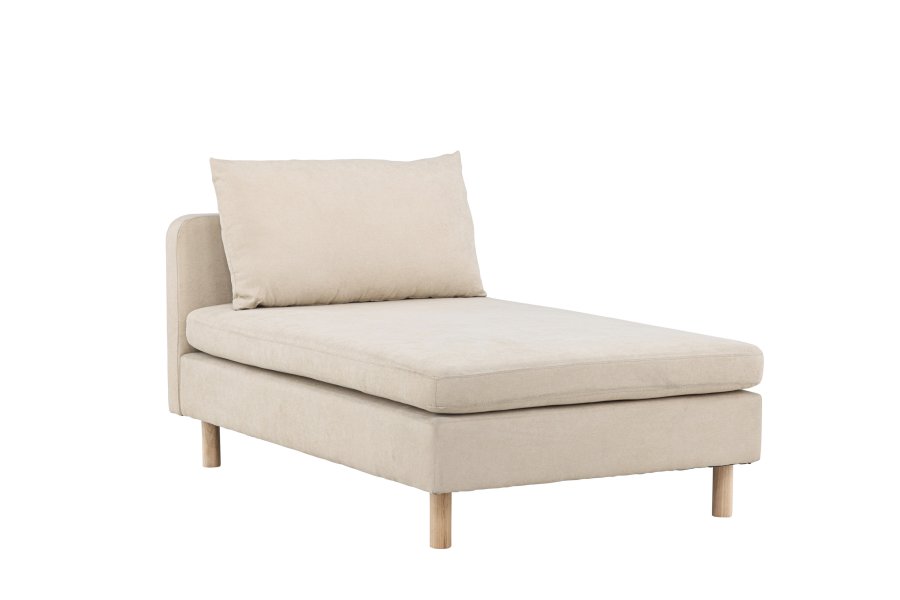 VENTURE DESIGN Zero daybed - beige polyester og natur gummitr
