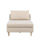 VENTURE DESIGN Zero daybed - beige polyester og natur gummitr