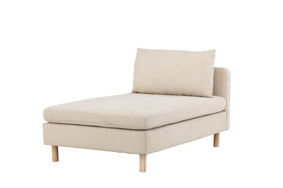 VENTURE DESIGN Zero daybed - beige polyester og natur gummitr