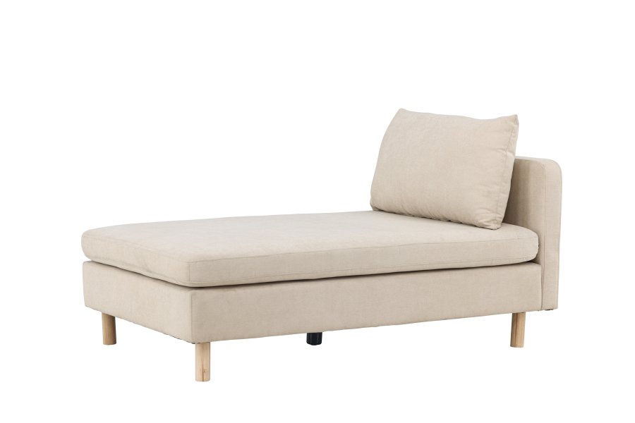 VENTURE DESIGN Zero daybed - beige polyester og natur gummitr