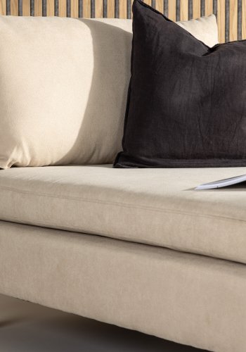 VENTURE DESIGN Zero daybed - beige polyester og natur gummitr