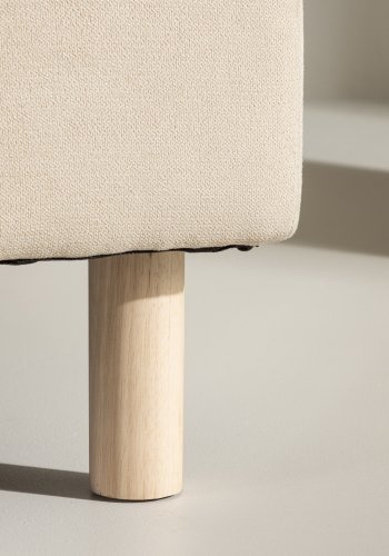 VENTURE DESIGN Zero daybed - beige polyester og natur gummitr