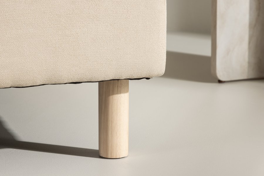 VENTURE DESIGN Zero daybed - beige polyester og natur gummitr