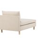 VENTURE DESIGN Zero daybed - beige polyester og natur gummitr
