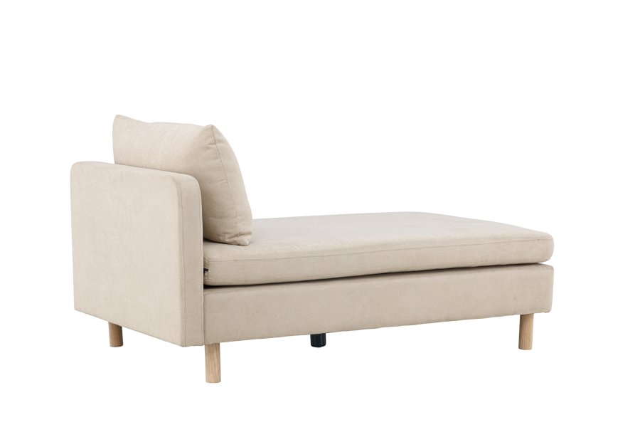 VENTURE DESIGN Zero daybed - beige polyester og natur gummitr