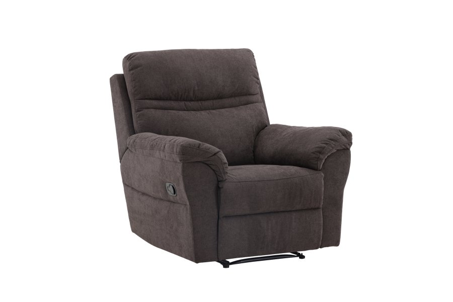 VENTURE DESIGN Taranto recliner lnestol, m. armln - brun polyester og metal