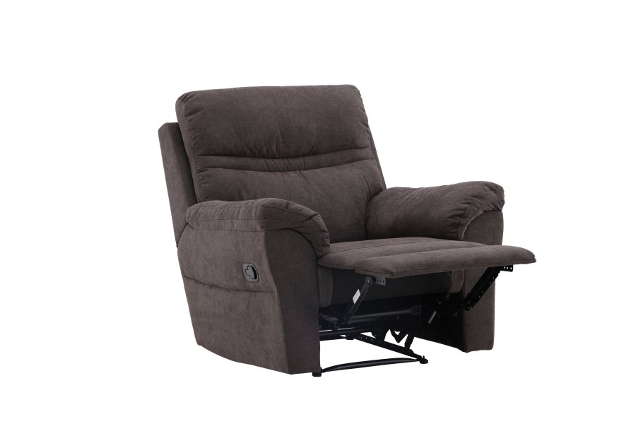 VENTURE DESIGN Taranto recliner lnestol, m. armln - brun polyester og metal