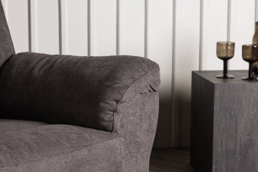 VENTURE DESIGN Taranto recliner lnestol, m. armln - brun polyester og metal