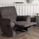 VENTURE DESIGN Taranto recliner lnestol, m. armln - brun polyester og metal