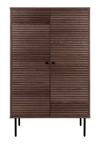 HOUSE NORDIC Kyoto skab, m. 2 lger og 3 hylder - rgfarvet egefiner og sort stl