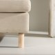 VENTURE DESIGN Zero lnestol - beige polyester og natur gummitr