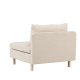 VENTURE DESIGN Zero lnestol - beige polyester og natur gummitr