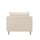 VENTURE DESIGN Zero lnestol - beige polyester og natur gummitr