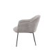 VENTURE DESIGN Catania lnestol, m. armln - lysegr polyester bouclé og sort stl