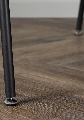 VENTURE DESIGN Catania lnestol, m. armln - lysegr polyester bouclé og sort stl