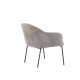 VENTURE DESIGN Catania lnestol, m. armln - lysegr polyester bouclé og sort stl