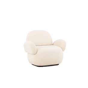 VENTURE DESIGN Sevilla lnestol, m. armln - beige chenille stof og plastik