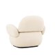 VENTURE DESIGN Sevilla lnestol, m. armln - beige chenille stof og plastik
