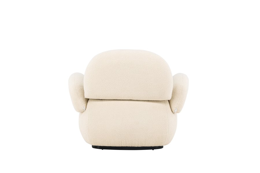 VENTURE DESIGN Sevilla lnestol, m. armln - beige chenille stof og plastik
