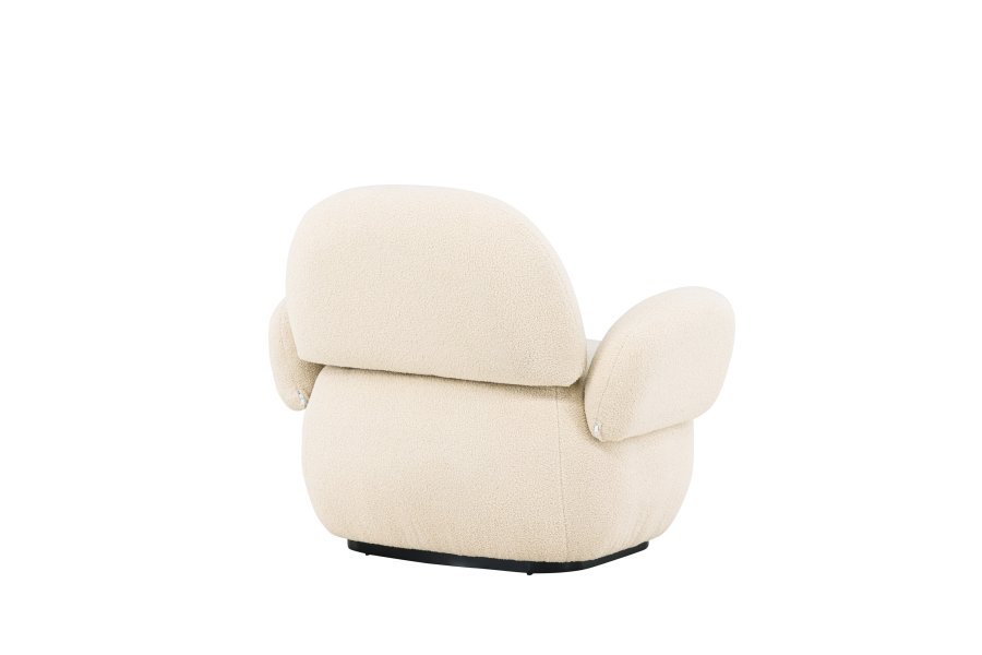 VENTURE DESIGN Sevilla lnestol, m. armln - beige chenille stof og plastik