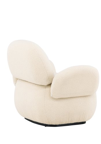 VENTURE DESIGN Sevilla lnestol, m. armln - beige chenille stof og plastik