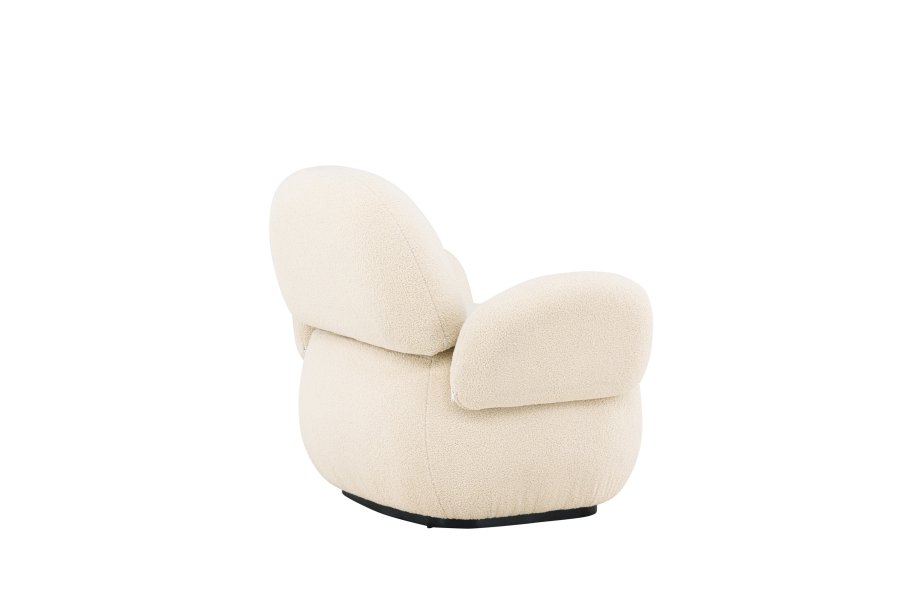 VENTURE DESIGN Sevilla lnestol, m. armln - beige chenille stof og plastik
