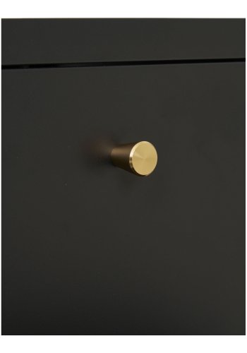 HOUSE NORDIC Dalby kommode, m. 2 skuffer - sort stl (40x40)