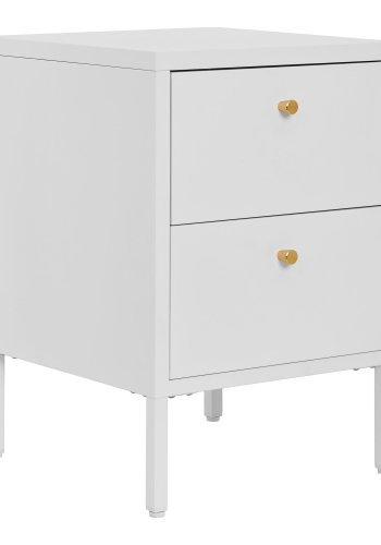 HOUSE NORDIC Dalby kommode, m. 2 skuffer - hvid stl (40x40)
