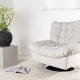 VENTURE DESIGN Florens lnestol - offwhite polyester og krom stl
