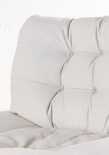 VENTURE DESIGN Florens lnestol - offwhite polyester og krom stl