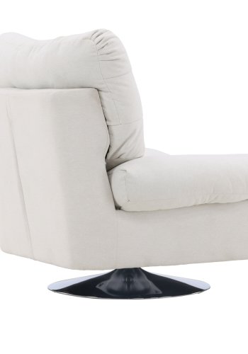 VENTURE DESIGN Florens lnestol - offwhite polyester og krom stl