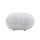 VENTURE DESIGN Bologna puf, rund - lysegr polyester bamsestof og MDF (74)