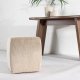 VENTURE DESIGN Neapel puf, kvadratisk - beige boucl´stof (40x40)