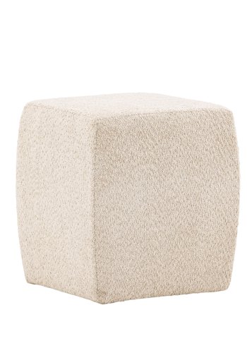 VENTURE DESIGN Neapel puf, kvadratisk - beige boucl´stof (40x40)
