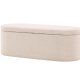 VENTURE DESIGN Potenza puf, m. opbevaring, oval - offwhite polyester (130x50)
