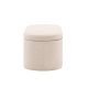 VENTURE DESIGN Potenza puf, m. opbevaring, oval - offwhite polyester (130x50)
