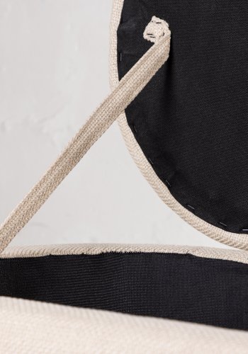 VENTURE DESIGN Potenza puf, m. opbevaring, oval - offwhite polyester (130x50)