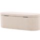 VENTURE DESIGN Potenza puf, m. opbevaring, oval - offwhite polyester (130x50)