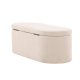 VENTURE DESIGN Potenza puf, m. opbevaring, oval - offwhite polyester (130x50)