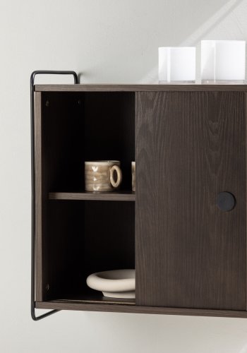 VENTURE DESIGN Paris vgskab, m. 2 skydelger - mocca MDF (61x35x67,8cm)