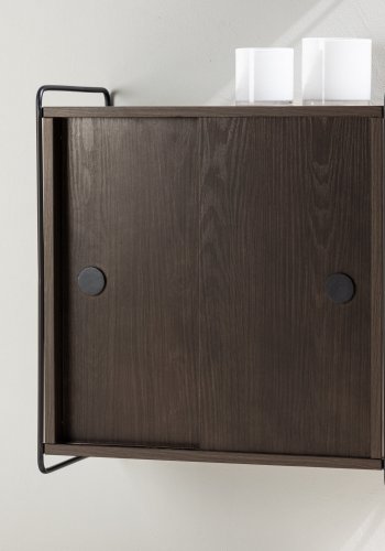 VENTURE DESIGN Paris vgskab, m. 2 skydelger - mocca MDF (61x35x67,8cm)