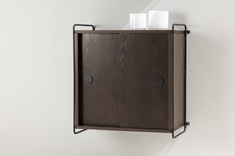 VENTURE DESIGN Paris vgskab, m. 2 skydelger - mocca MDF (61x35x67,8cm)