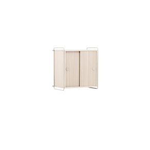 VENTURE DESIGN Paris vgskab, m. 2 skydelger - hvidvasket MDF (61x35x67,8cm)