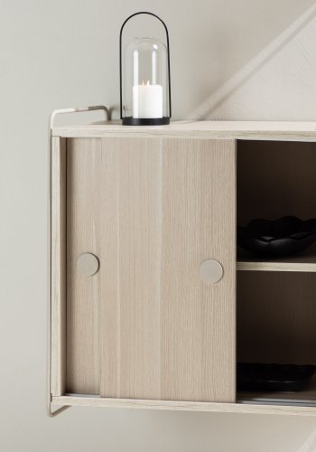 VENTURE DESIGN Paris vgskab, m. 2 skydelger - hvidvasket MDF (61x35x67,8cm)